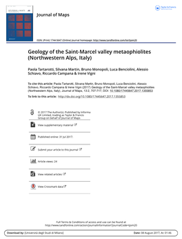 Geology of the Saint-Marcel Valley Metaophiolites (Northwestern Alps, Italy)