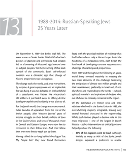 Russian-Speaking Jews 25 Years Later