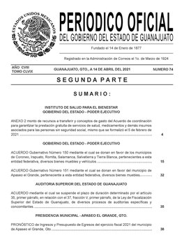 Periodico Oficial Del Gobierno Del Estado De Guanajuato