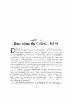Establishing the College, 1883,93