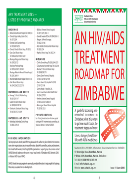 TREATMENT SITES — Southern Africa HIV and AIDS Information LISTED by PROVINCE and AREA Dissemination Service