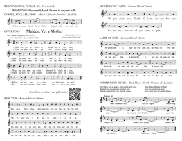 RESPONSORIAL PSALM – Ps. 40 (Recited) RESPONSE: Here Am I