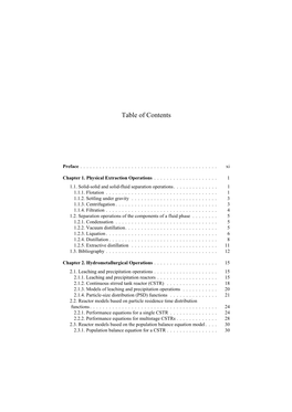 Table of Contents