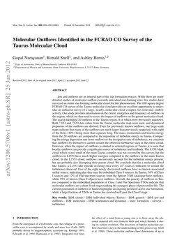 Molecular Outflows Identified in the FCRAO CO Survey of the Taurus