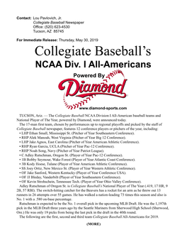 Collegiate Baseball's NCAA Div. I All-Americans