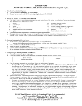 AP English Literature and Composition 2008 - 2009 Analytic Reading Round Rock High School Page 7