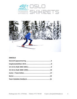 Oslo Skikrets Langrenn Senior - Sesongen 2014 – 2015
