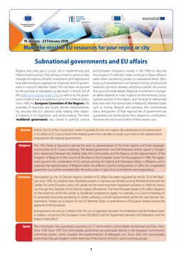 Subnational Governments and EU Affairs