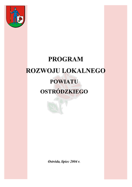 Program Rozwoju Lokalnego Powiatu Ostródzkiego