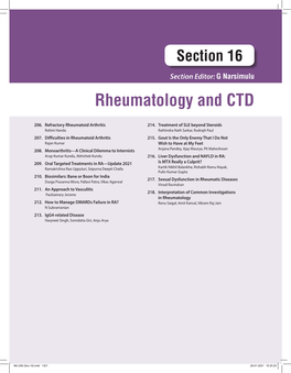 Rheumatology and CTD