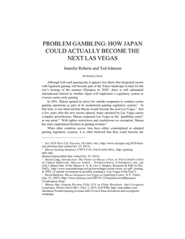 Problem Gambling: How Japan Could Actually Become the Next Las Vegas