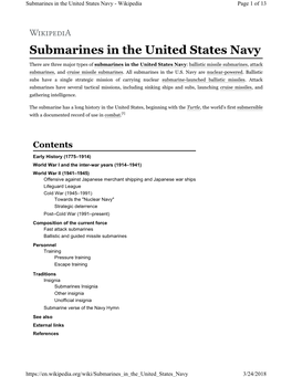Submarines in the United States Navy - Wikipedia Page 1 of 13