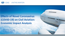 COVID-19) on Civil Aviation: Economic Impact Analysis