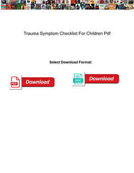 Trauma Symptom Checklist for Children Pdf