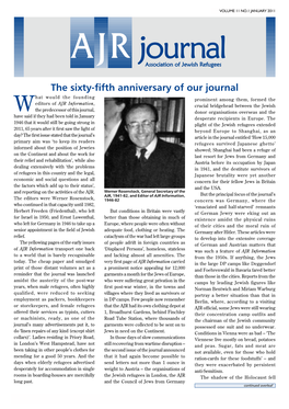 The Sixty-Fifth Anniversary of Our Journal