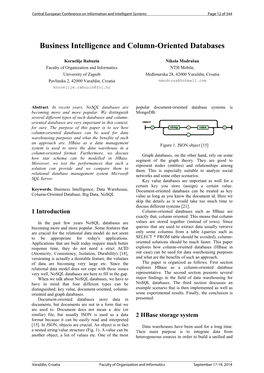 Business Intelligence and Column-Oriented Databases