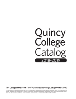 Quincy College Catalog 2018-2019