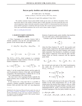 Baryon Parity Doublets and Chiral Spin Symmetry