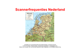 Scannerfrequenties Nederland