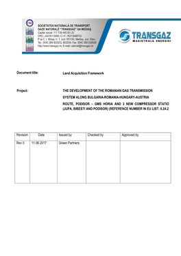 Document Title: Land Acquisition Framework Project