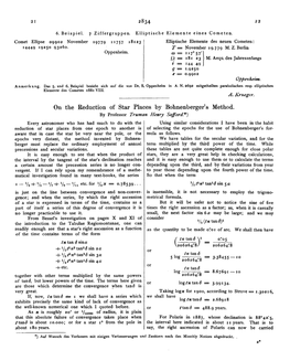 On the Reduction of Star Places by Bohnenberger's Method