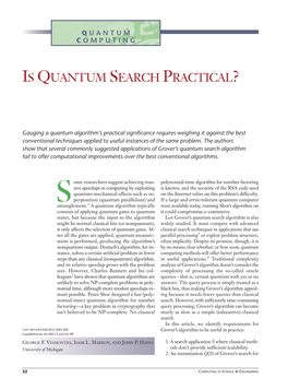 Is Quantum Search Practical?