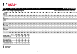 Traveline Cymru A4 Landscape Timetable