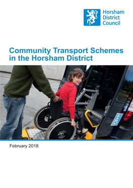 Community Transport Schemes in the Horsham District