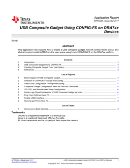 USB Composite Gadget Using CONFIG-FS on Dra7xx Devices