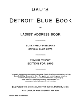 Detroit Blue Book