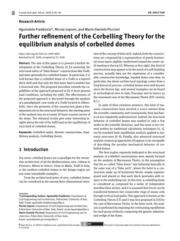 Further Refinement of the Corbelling Theory for the Equilibrium Analysis of Corbelled Domes