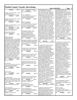 Pueblo County Taxsale Advertising