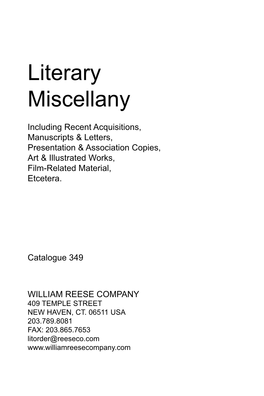 Literary Miscellany
