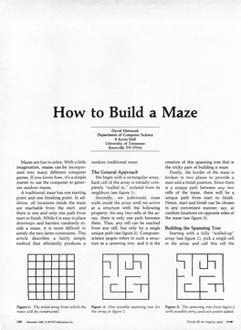 How to Build a Maze
