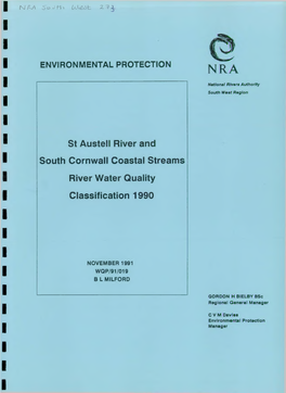 ENVIRONMENTAL PROTECTION St Austell River and South Cornwall