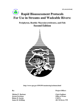 Rapid Bioassessment Protocols for Use in Streams and Wadeable Rivers