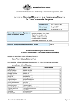 AU-COM2017-349 Date of Issue 27 April 2017 Date of Expiry 30 December 2019