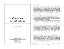 Causation As Folk Science