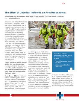 The Effect of Chemical Incidents on First Responders