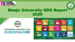 Maejo University SDG Report 2020