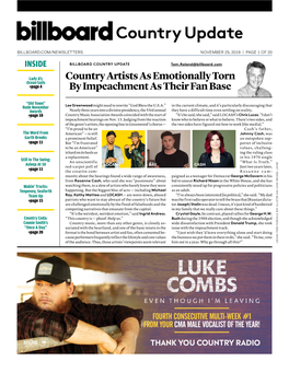 BILLBOARD COUNTRY UPDATE Tom.Roland@Billboard.Com