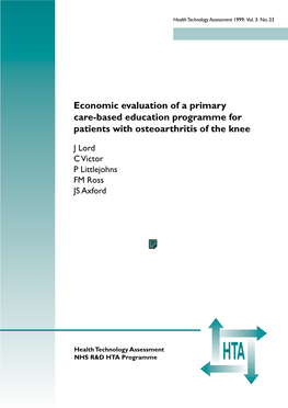 Economic Evaluation of a Primary Care-Based Education Programme for Patients with Osteoarthritis of the Knee