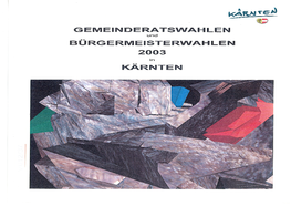 Gemeinderats- Und Bürgermeisterwahlen 2003 Werden Auch Mit Jenen Des Jahres 1997 Verglichen