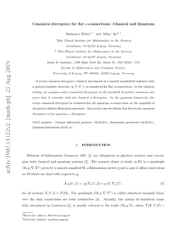 Arxiv:1907.11122V2 [Math-Ph] 23 Aug 2019 on M Which Are Dual with Respect to G
