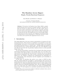 The Random Access Zipper: Simple, Purely-Functional Sequences