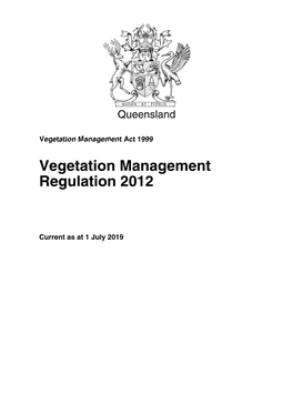 Vegetation Management Regulation 2012