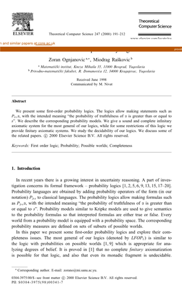 Some First-Order Probability Logics