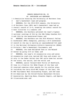 Senate Resolution 25 - Introduced