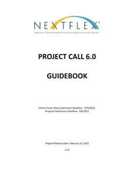 Project Call 6.0 Guidebook B