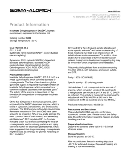 Isocitrate Dehydrogenase 1 (NADP+) (I5036)